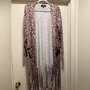Long Sleeve Cheetah Cardigan